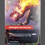 Kadregrin the Infernal Foil Riftbound proxy card from Origins #038/298