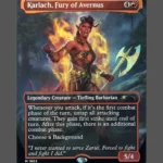 Karlach, Fury of Avernus Foil MTG proxy card from Secret Lair Drop #1802