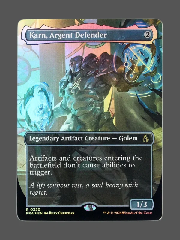 Karn, Argent Defender Foil MTG proxy card from Reality Fracture #320