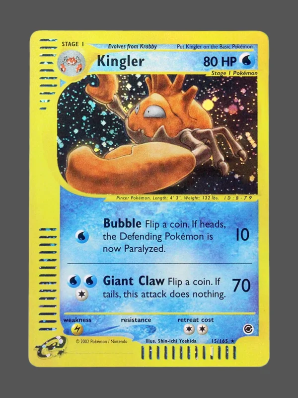 Kingler Regular Pokemon proxy card from Expedition #15