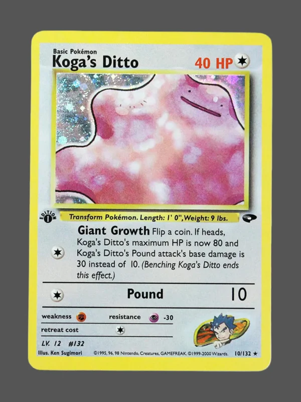 Koga’s Ditto Regular Pokemon proxy card from Gym Challenge #10
