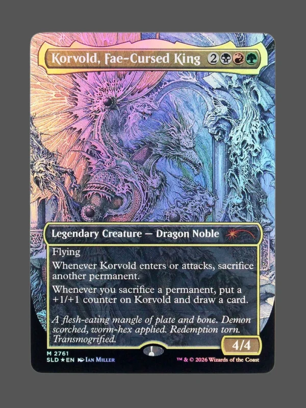 Korvold, Fae-Cursed King Foil MTG proxy card from Secret Lair Drop #2761