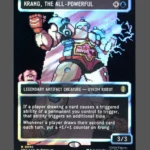 Krang, the All-Powerful Surge Foil MTG proxy card from Teenage Mutant Ninja Turtles Eternal #86
