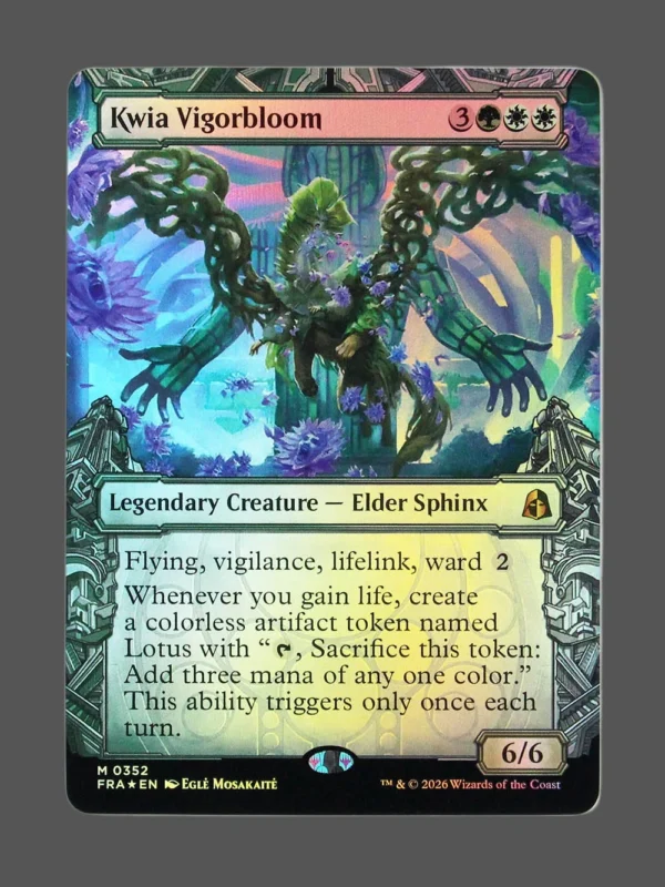 Kwia Vigorbloom Foil MTG proxy card from Reality Fracture #352
