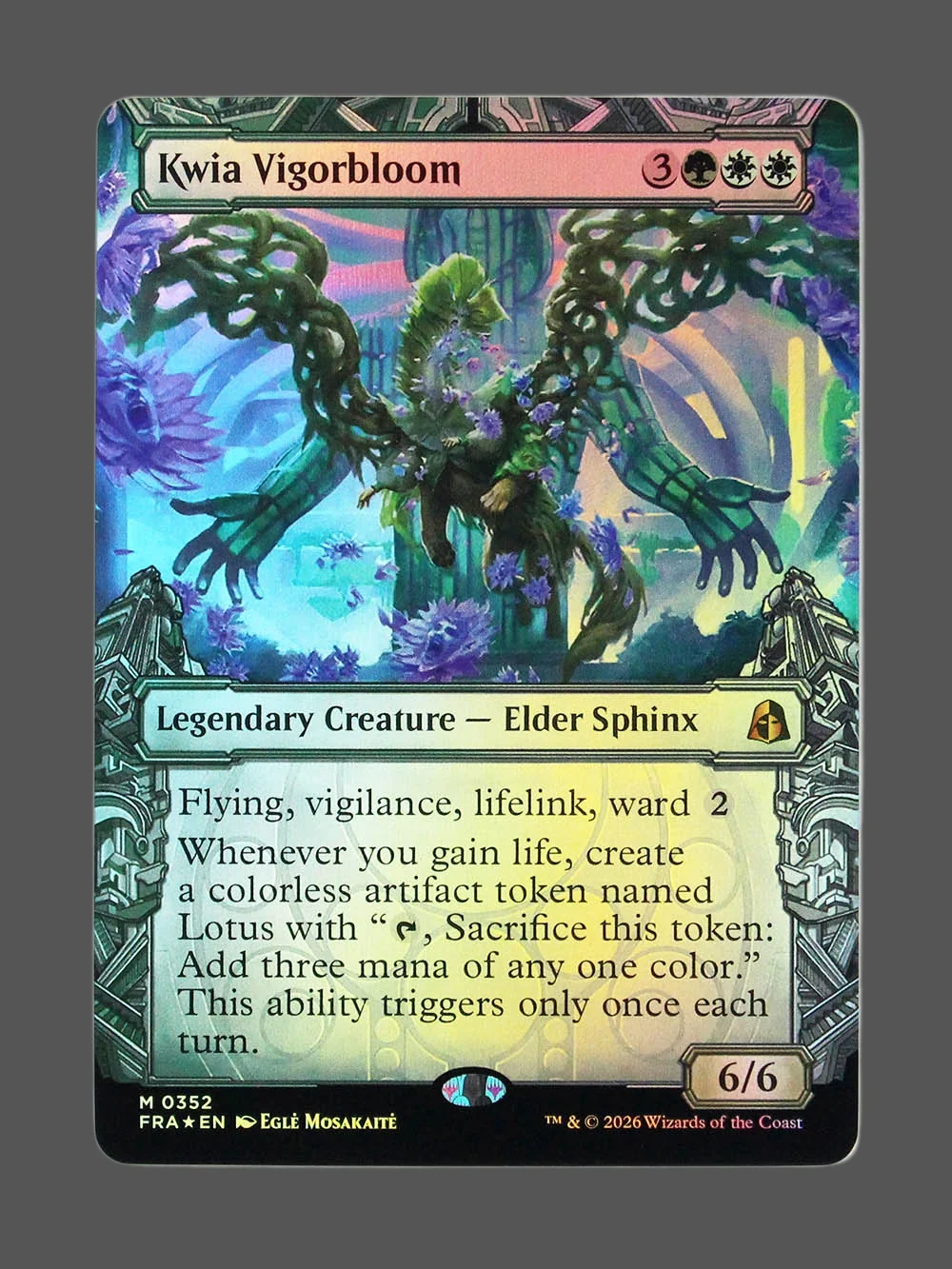 kwia-vigorbloom-352-foil.webp Kwia Vigorbloom Foil MTG proxy card from Reality Fracture #352