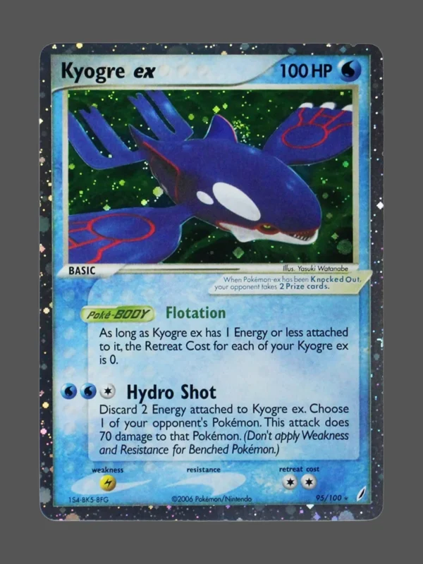 Kyogre ex Galaxy Foil Pokemon proxy card from Dragon Frontiers #95