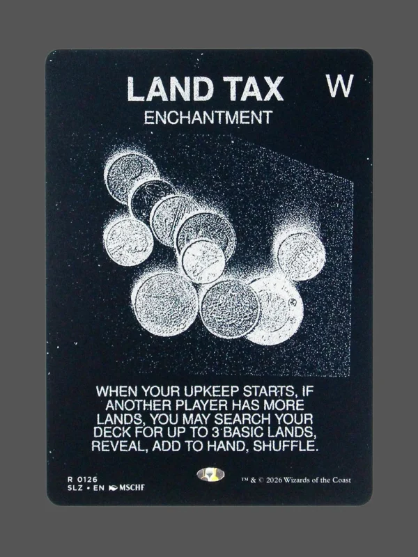 Land Tax Holo MTG proxy card from The Zeta Set #126