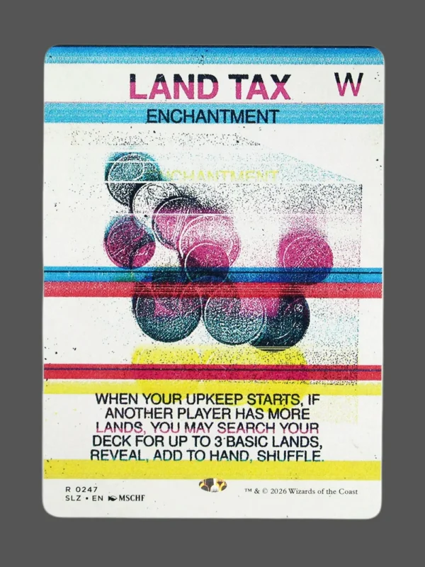Land Tax Holo MTG proxy card from The Zeta Set #247