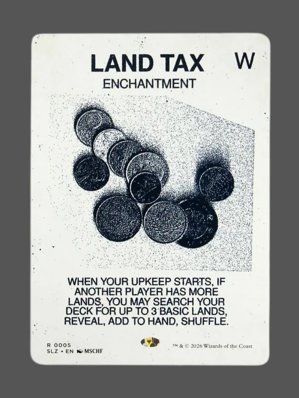 Land Tax Holo MTG proxy card from The Zeta Set #5