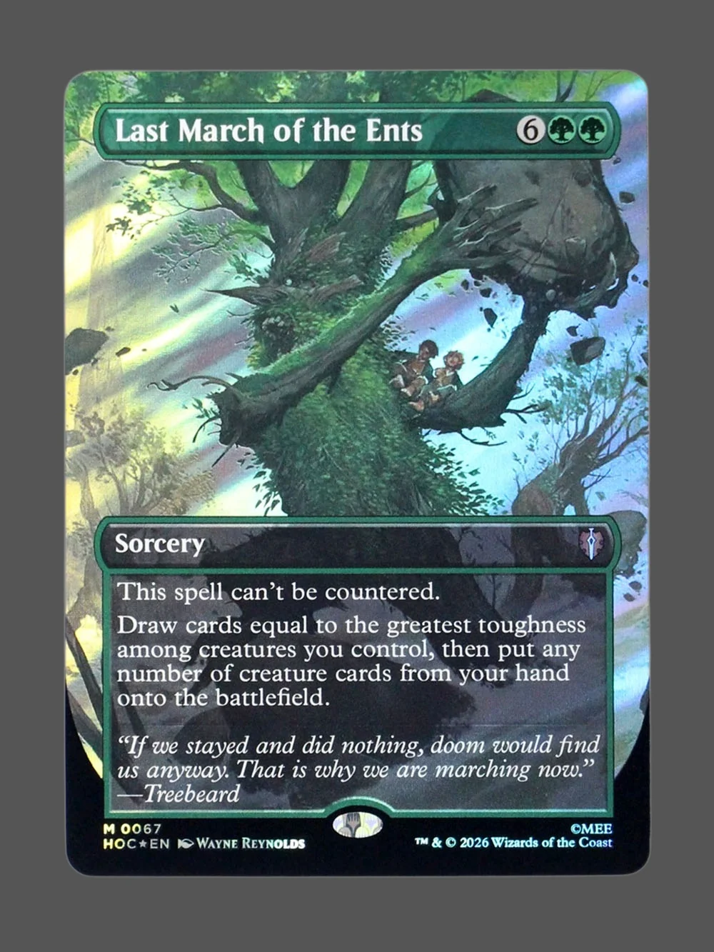 last-march-of-the-ents-67-surgefoil.webp Last March of the Ents Surge Foil MTG proxy card from The Hobbit Eternal #67