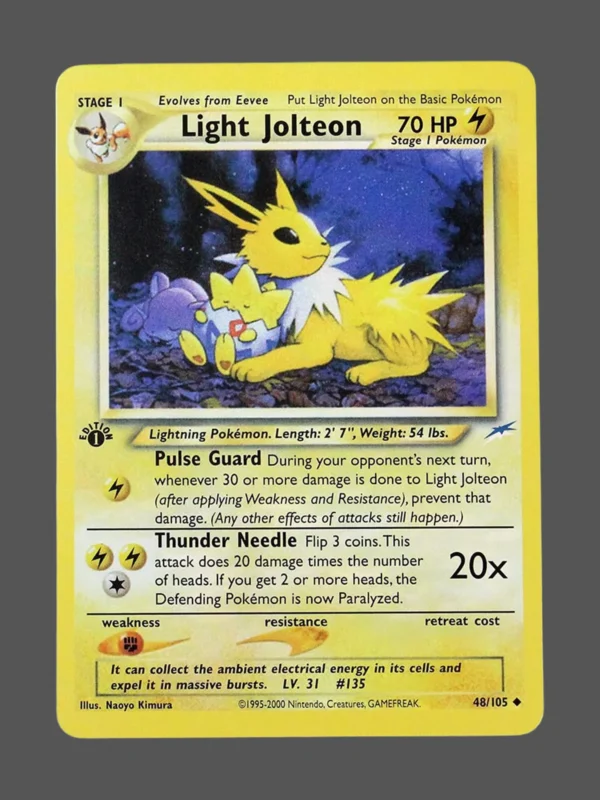 Light Jolteon Regular Pokemon proxy card from Neo Destiny #48