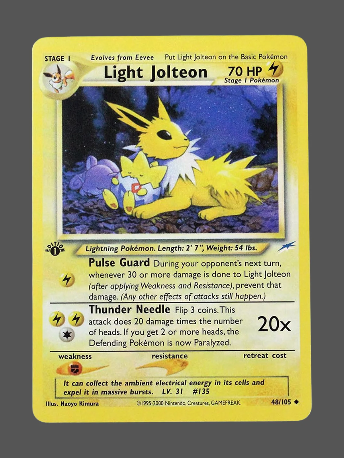 light-jolteon-48-n4-en.webp Light Jolteon Regular Pokemon proxy card from Neo Destiny #48