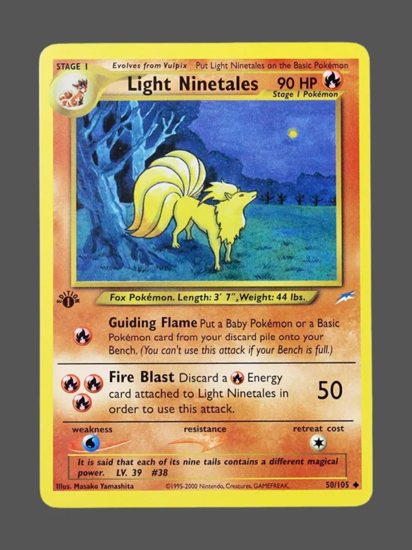 Light Ninetales Regular Pokemon proxy card from Neo Destiny #50