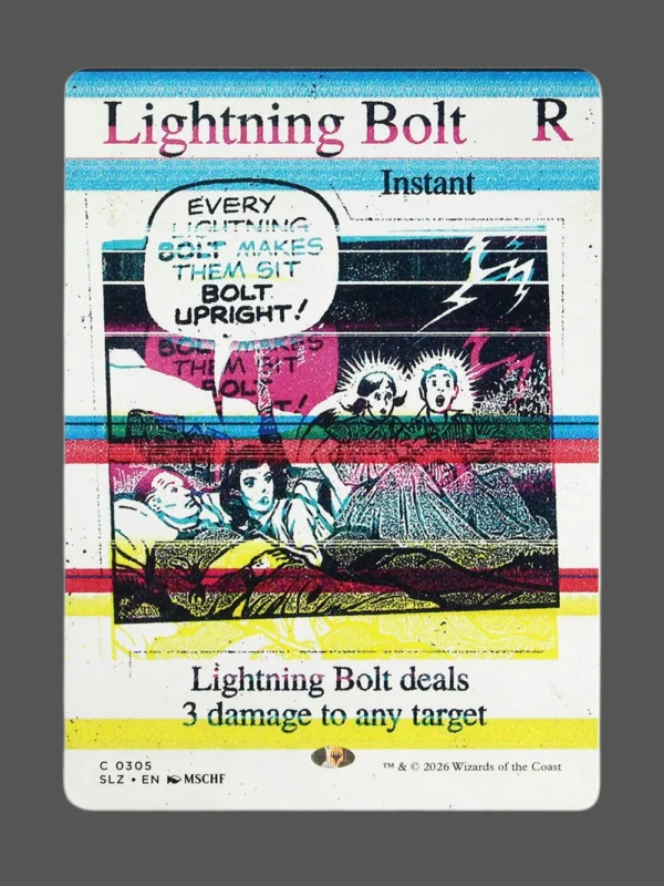 Lightning Bolt Holo MTG proxy card from The Zeta Set #305