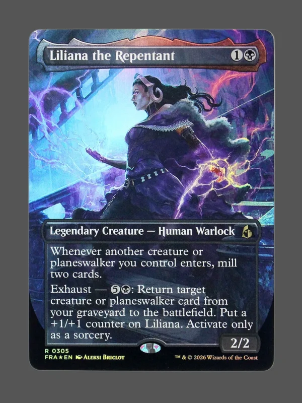 Liliana the Repentant Foil MTG proxy card from Reality Fracture #305