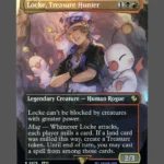 Locke, Treasure Hunter Chocobotrack Foil MTG proxy card from Final Fantasy Commander #475