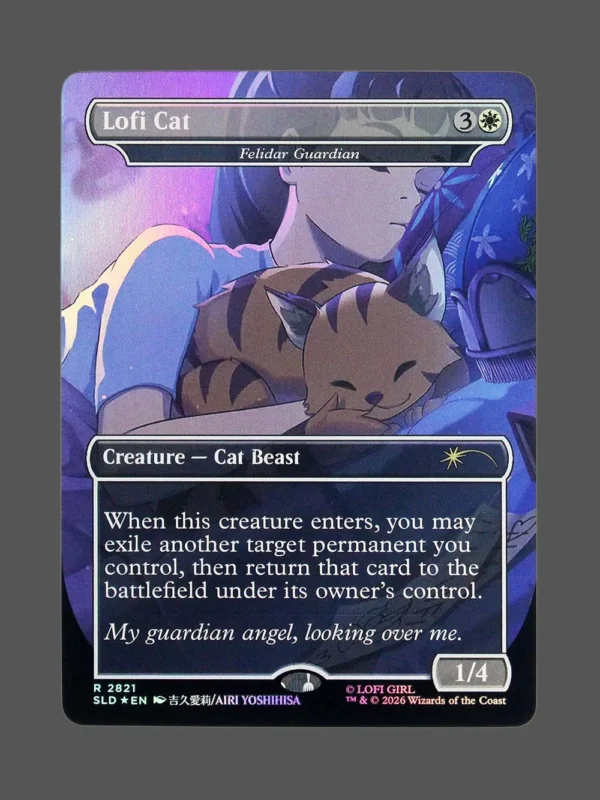Lofi Cat Foil MTG proxy card from Secret Lair Drop #2821