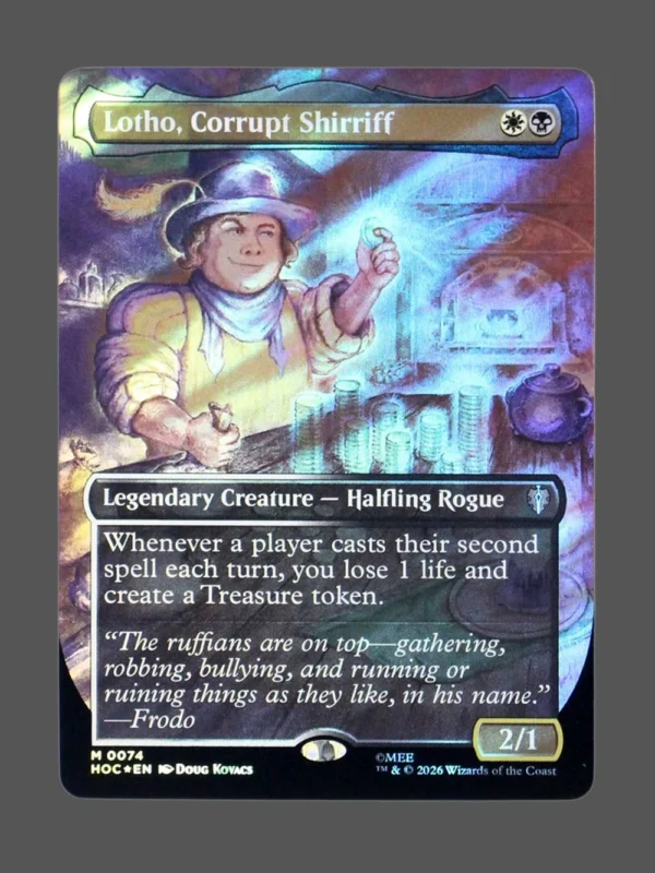 Lotho, Corrupt Shirriff Surge Foil MTG proxy card from The Hobbit Eternal #74
