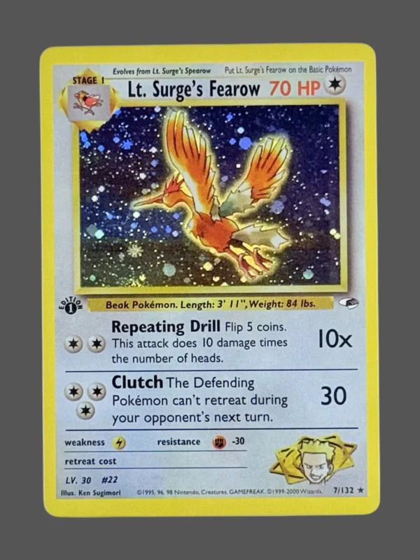 Lt. Surge Regular Pokemon proxy card from Gym Heroes #17