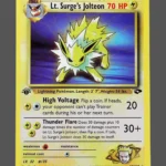 Lt. Surge’s Jolteon Regular Pokemon proxy card from Gym Challenge #28
