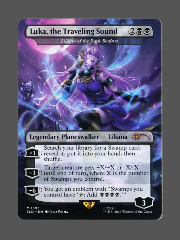 Luka, the Traveling Sound Holo MTG proxy card from Secret Lair Drop #1593