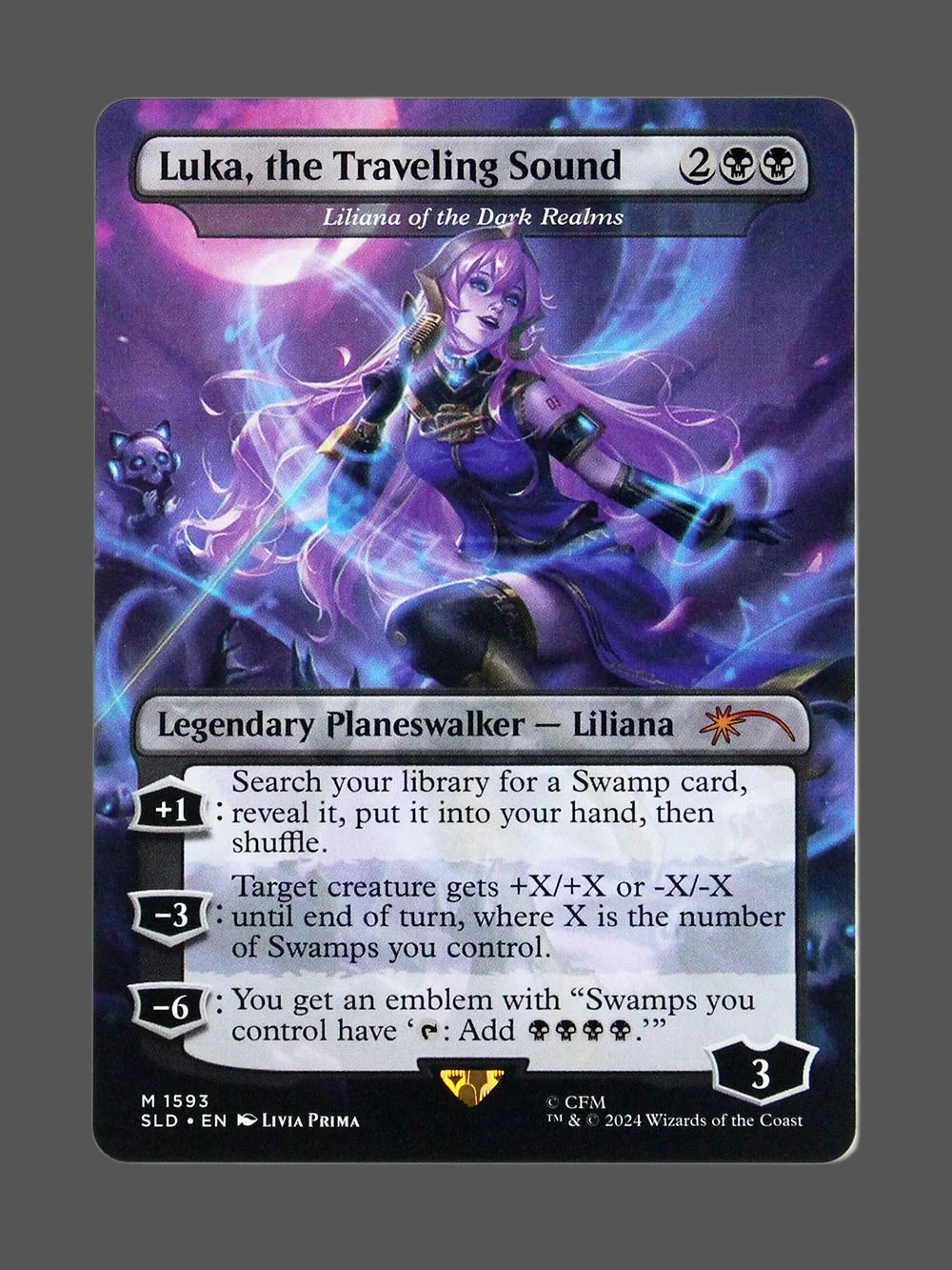 luka-the-traveling-sound-1593-holo.webp Luka, the Traveling Sound Holo MTG proxy card from Secret Lair Drop #1593