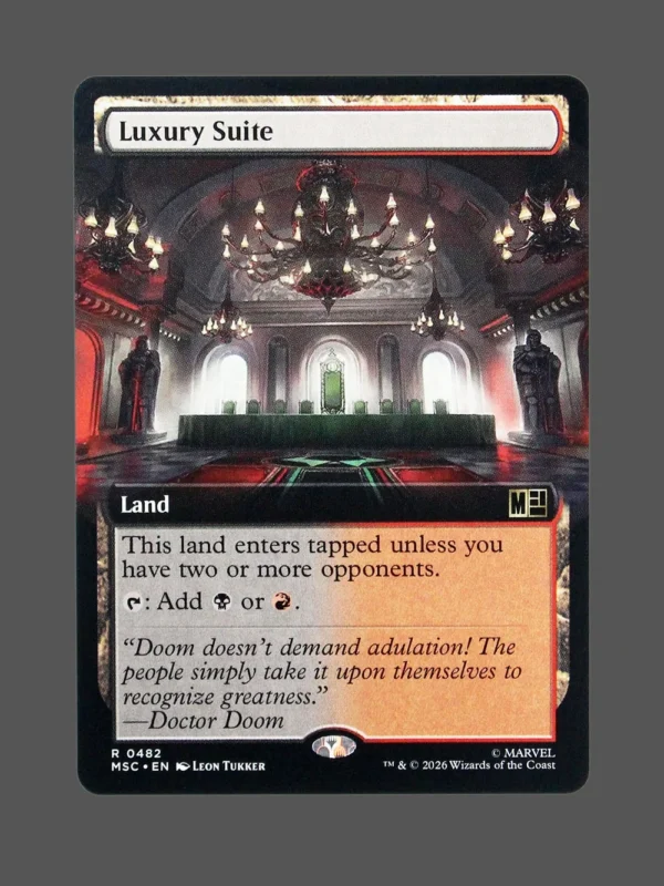Luxury Suite Holo MTG proxy card from Marvel Super Heroes Commander #482