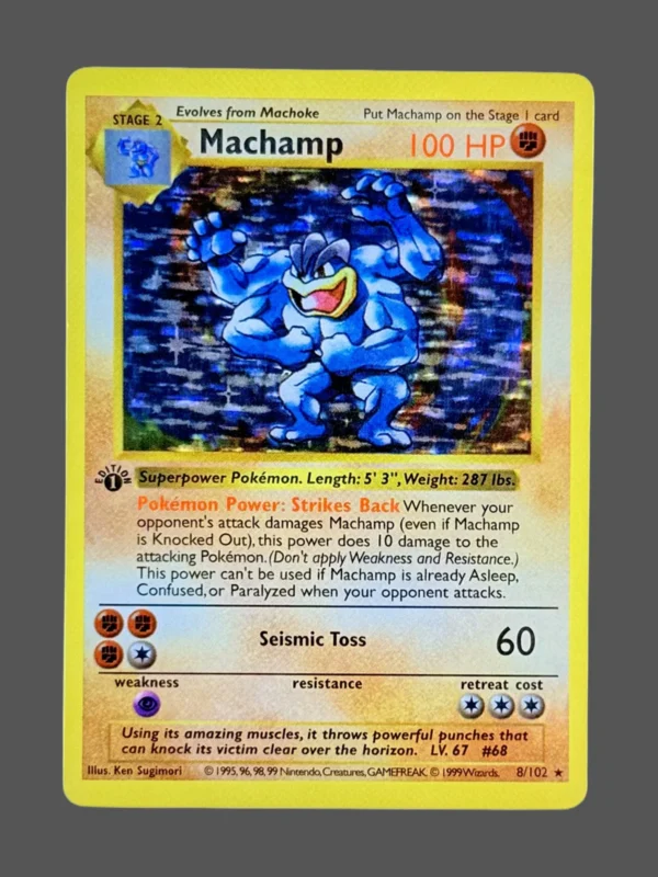 Machamp Regular Pokemon proxy card from Base Set #8