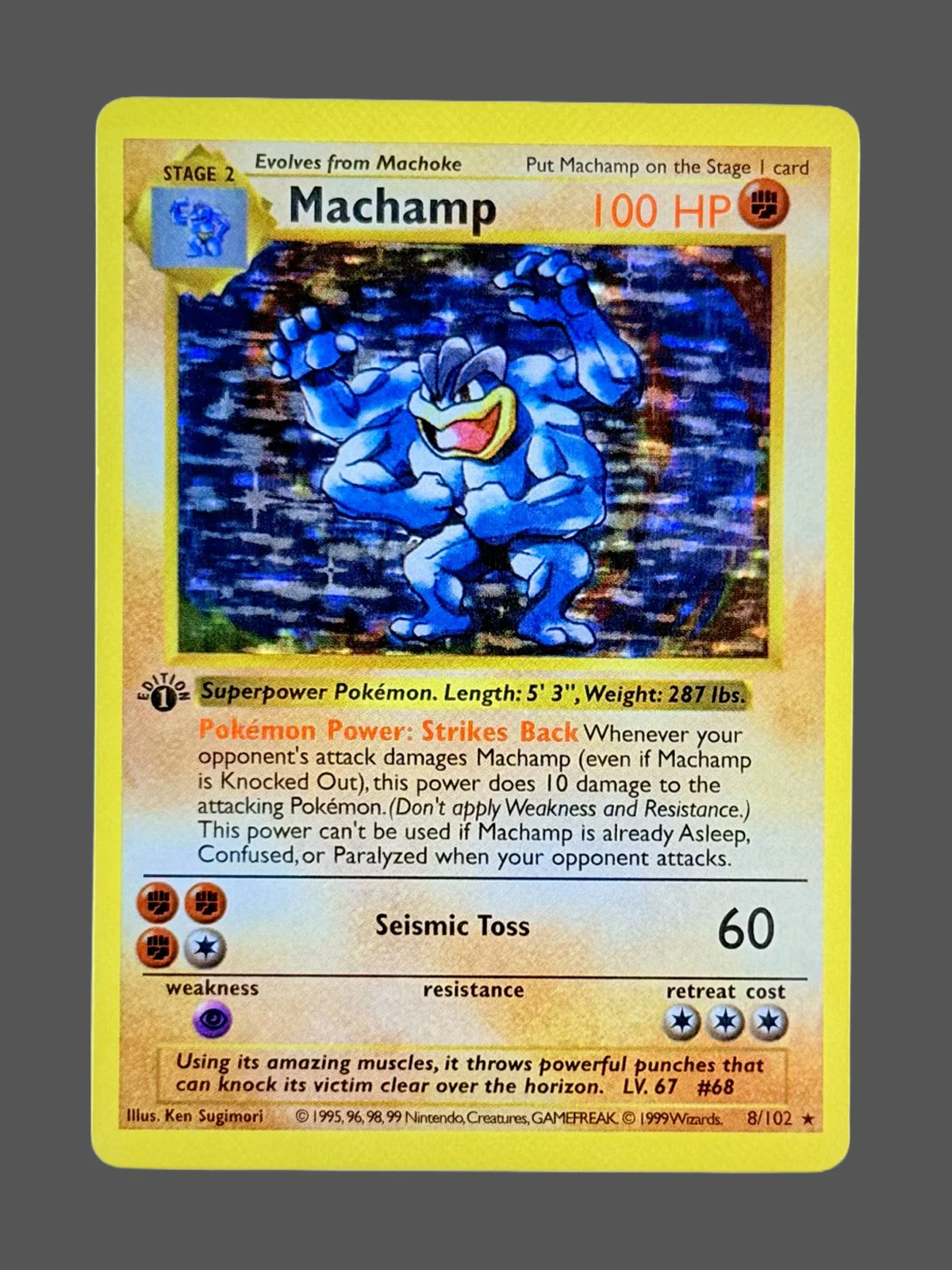 machamp-8-bs-en.webp Machamp Regular Pokemon proxy card from Base Set #8