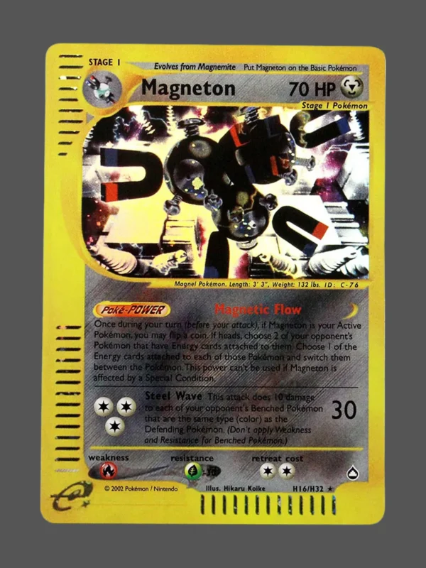 Magneton Foil Pokemon proxy card from Aquapolis #H16