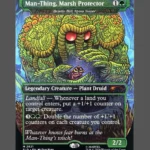 Man-Thing, Marsh Protector Holo MTG proxy card from Secret Lair Drop #2621