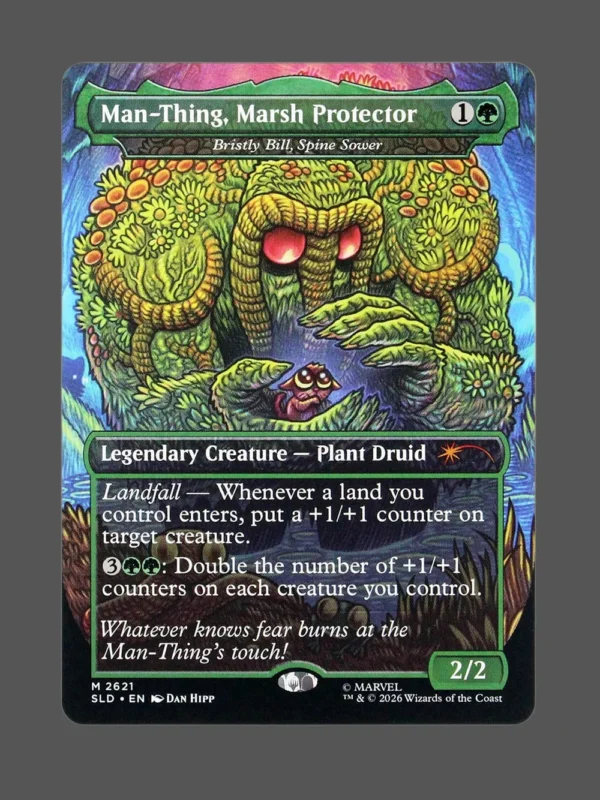 Man-Thing, Marsh Protector Holo MTG proxy card from Secret Lair Drop #2621