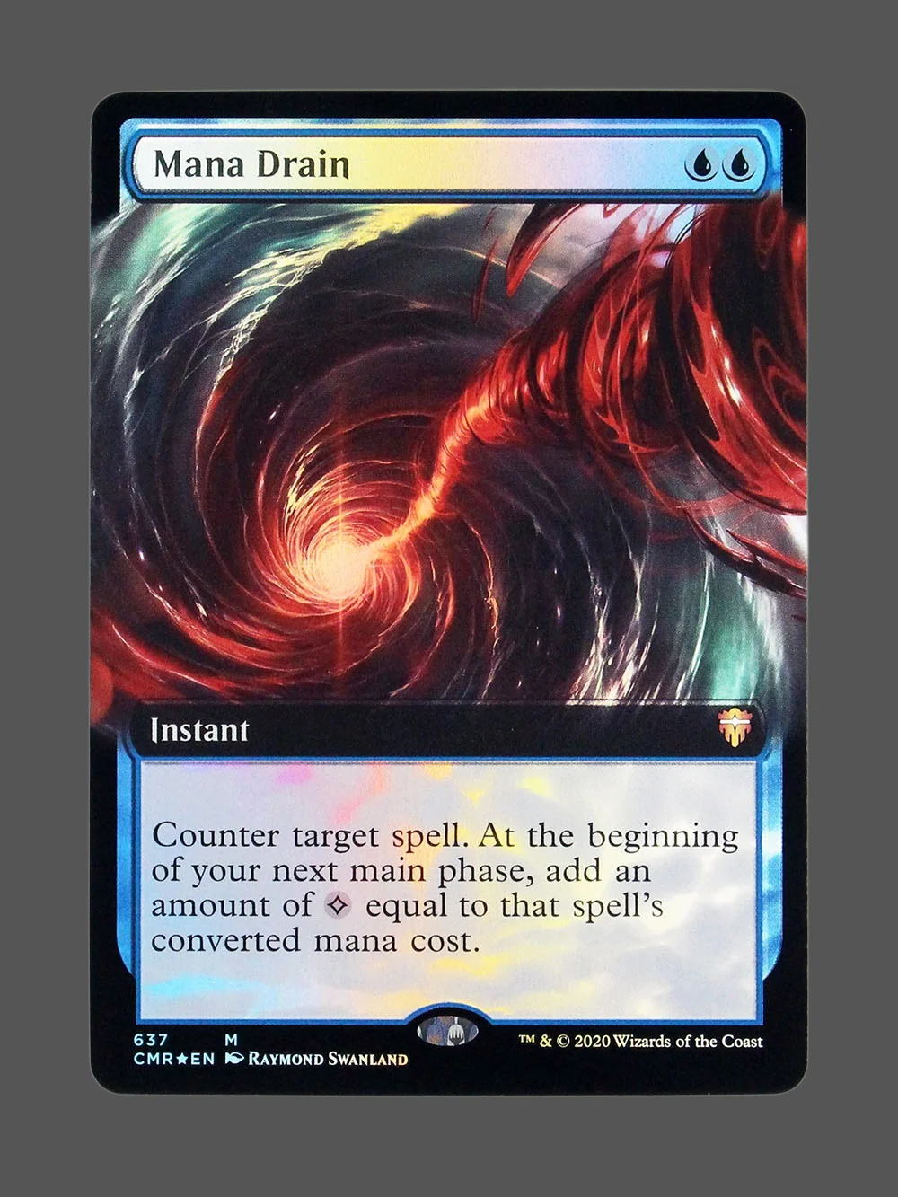 mana-drain-637-foil.webp Mana Drain Foil MTG proxy card from Commander Legends #637
