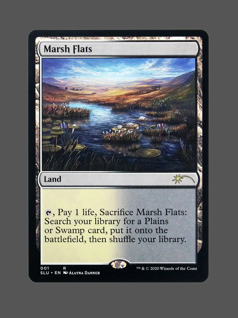 marsh-flats-001-holo.webp Marsh Flats Holo MTG proxy card from Secret Lair: Ultimate Edition #1