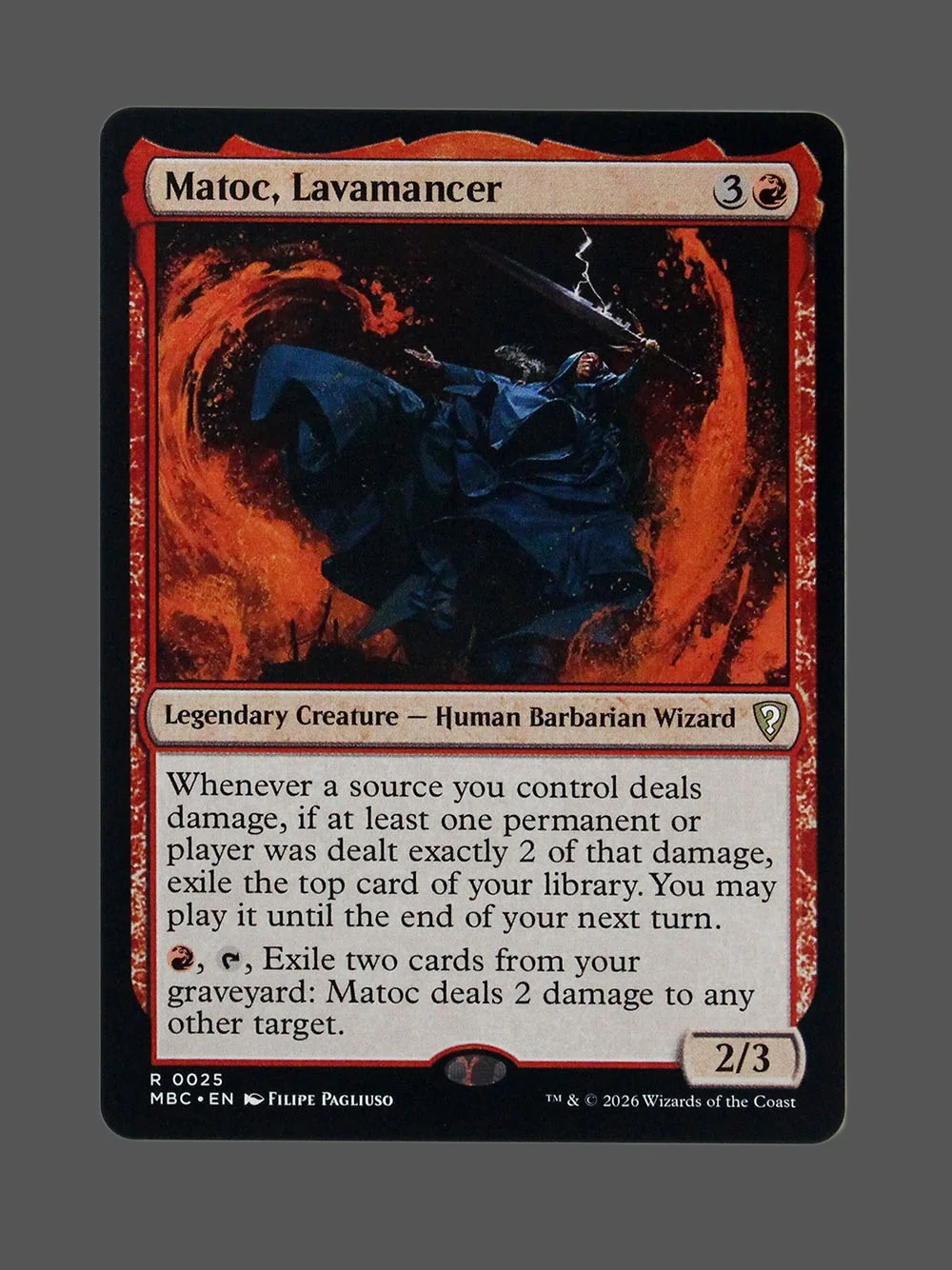 matoc-lavamancer-025-foil.webp Matoc, Lavamancer Foil MTG proxy card from Mystery Booster Commander Edition #25