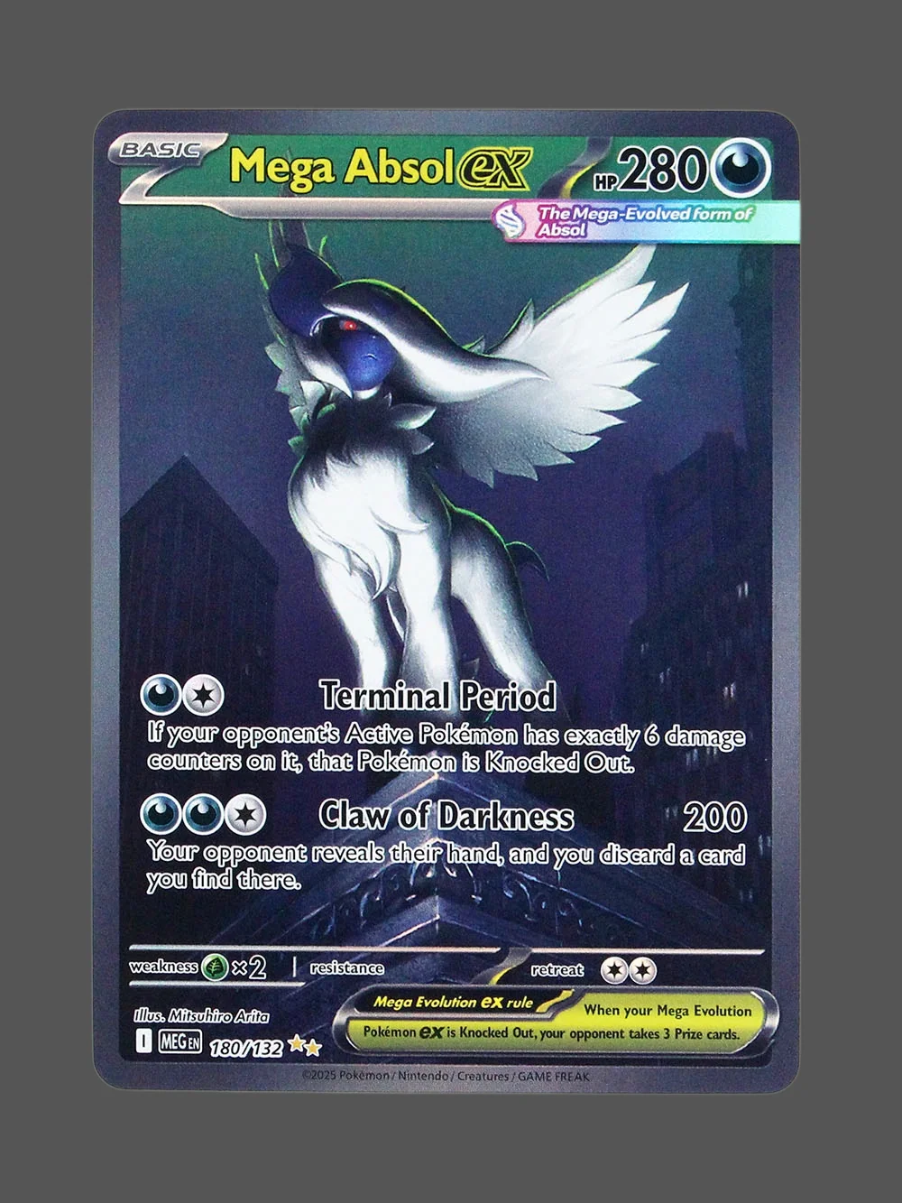 mega-absol-ex-180-meg-en-refractor-foil-v2.webp Mega Absol ex Foil Pokemon proxy card from Mega Evolution #180