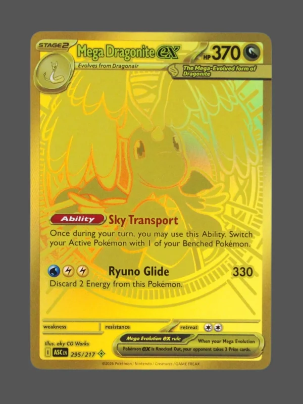 Mega Dragonite ex Foil Pokemon proxy card from Ascended Heroes #295