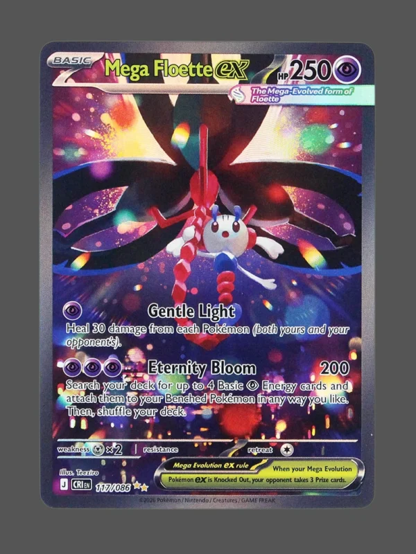 Mega Floette ex Foil Pokemon proxy card from Perfect Order #117