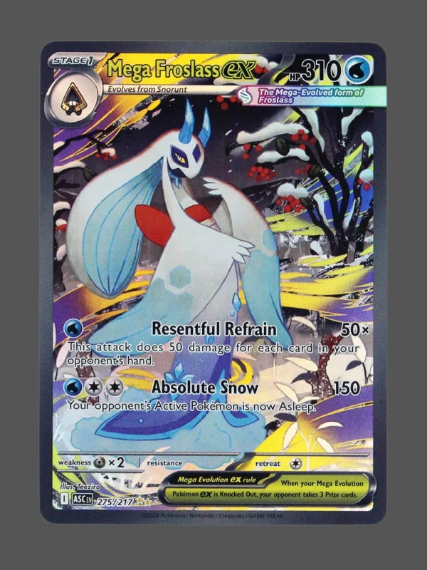 Mega Froslass ex Foil Pokemon proxy card from Ascended Heroes #275