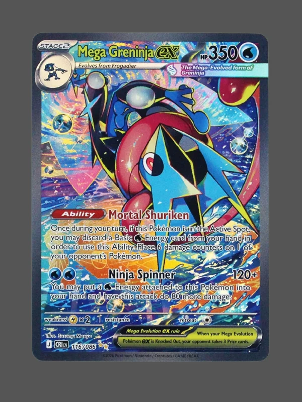 Mega Greninja ex Foil Pokemon proxy card from Chaos Rising #116
