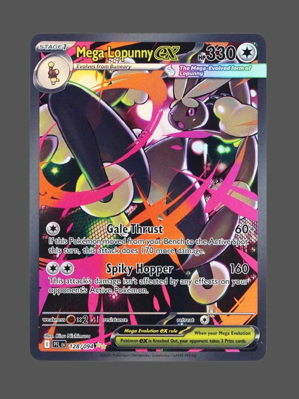 Mega Lopunny ex Foil Pokemon proxy card from Phantasmal Flames #128