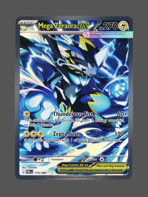 Mega Zeraora ex Foil Pokemon proxy card from Pitch Black #114