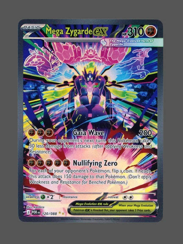 Mega Zygarde ex Foil Pokemon proxy card from Perfect Order #120