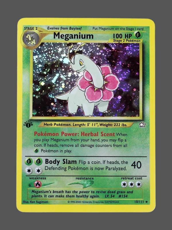 Meganium Regular Pokemon proxy card from Neo Genesis #10