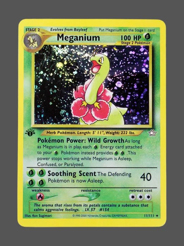 Meganium Regular Pokemon proxy card from Neo Genesis #11