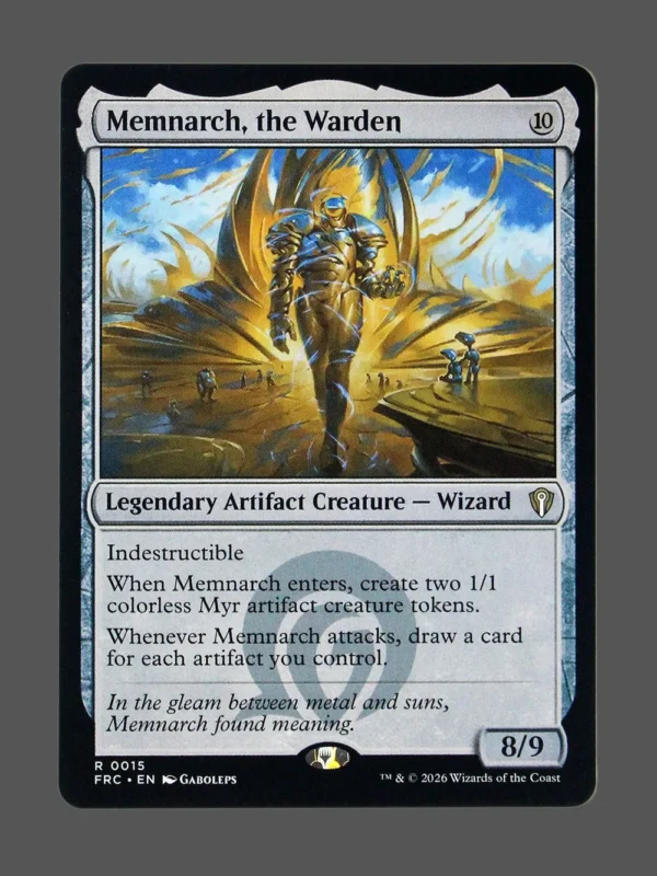 Memnarch, the Warden Holo MTG proxy card from Reality Fracture Commander #15