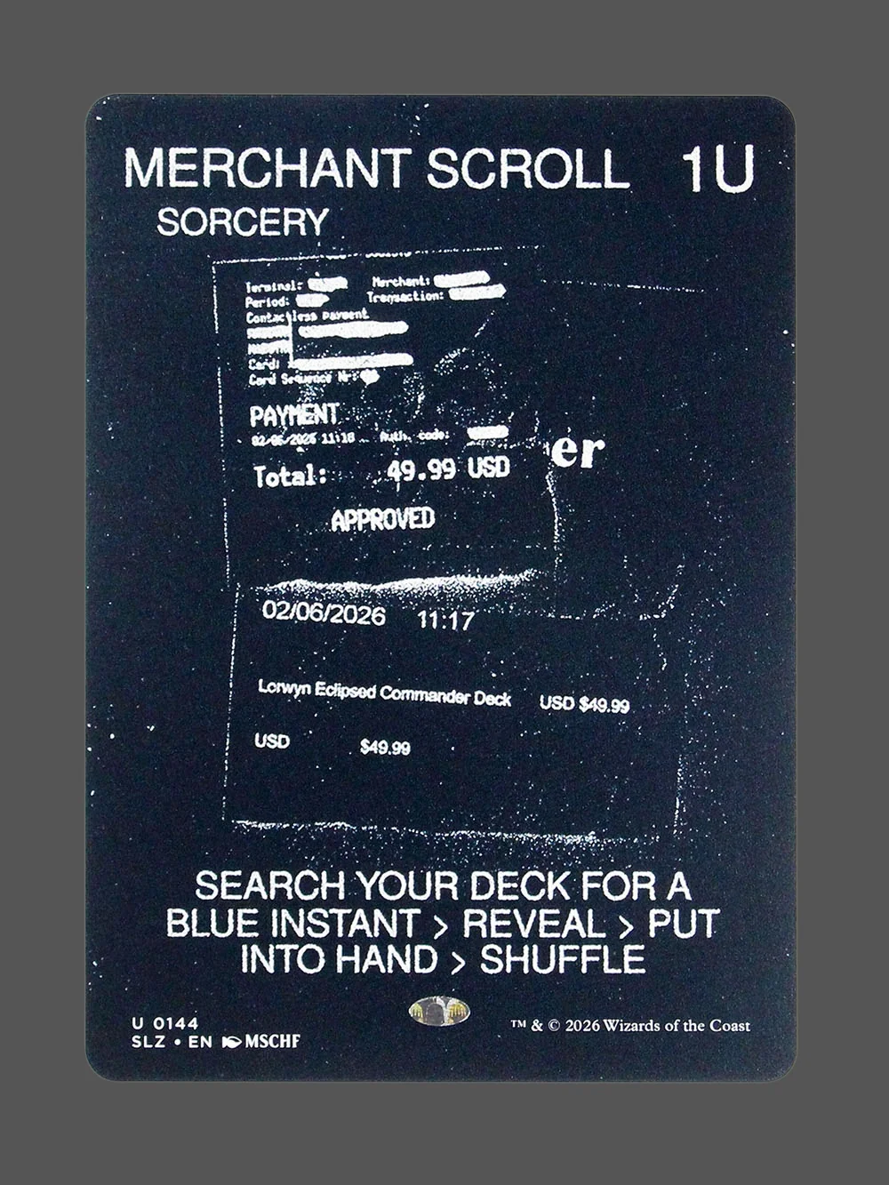 merchant-scroll-144.webp Merchant Scroll Holo MTG proxy card from The Zeta Set #144
