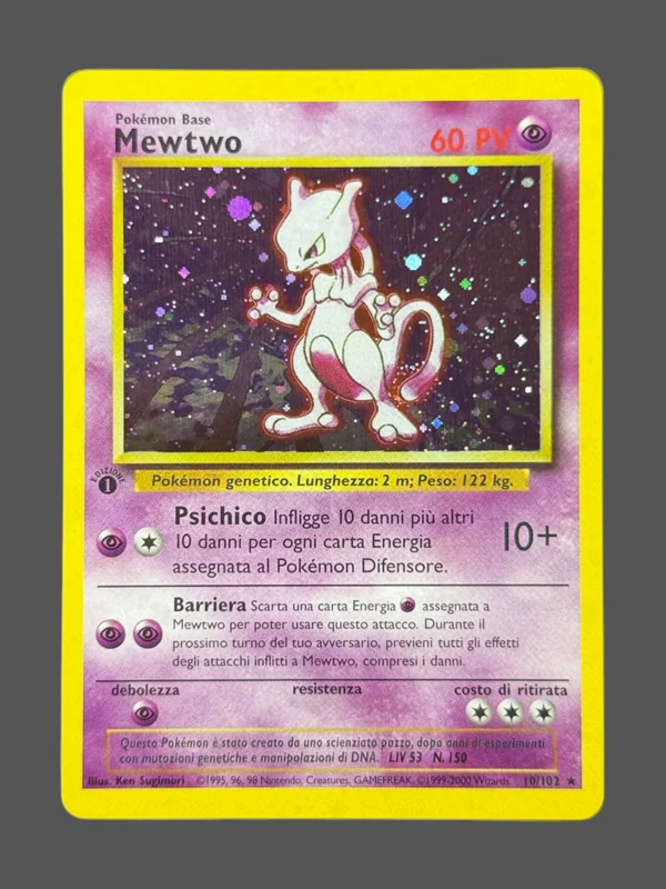 Mewtwo Holo Pokemon proxy card from Base Set #10