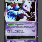 Mewtwo LV.X Galaxy Foil Pokemon proxy card from Legends Awakened #144