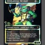 Michelangelo, the Heart Surge Foil MTG proxy card from Teenage Mutant Ninja Turtles Eternal #92